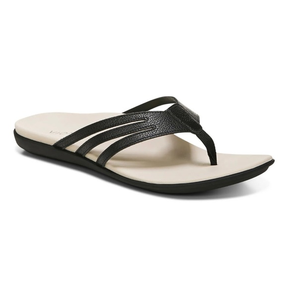 Vionic Shoes - Vionic Alta Orthotic Comfort Leather Multi Strap Sandals Black Size 8.5M NWT